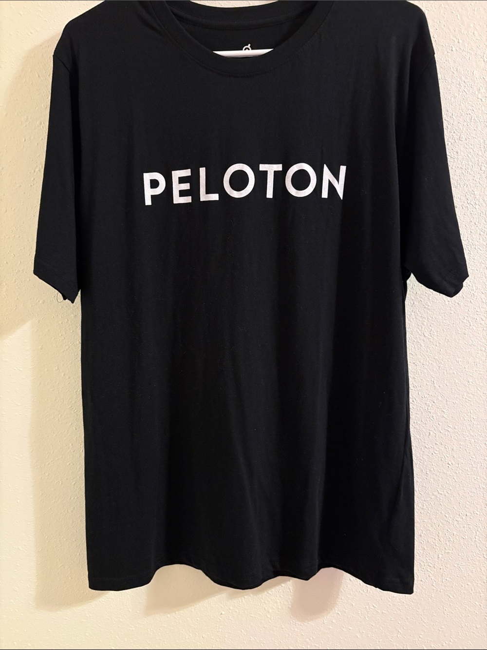 Peloton Black Short Sleeve Tee with White Logo